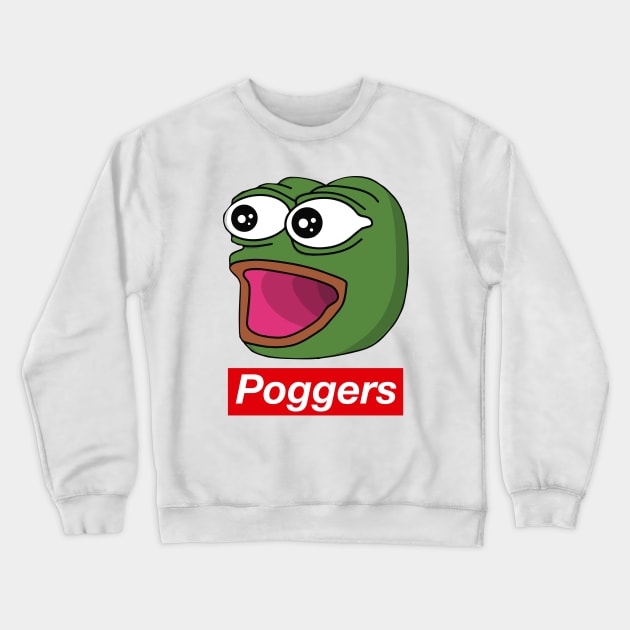 Poggers Crewneck Sweatshirt by RetroFreak